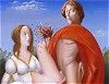 Hommage an Botticelli l auf Leinwand 100x100 cm