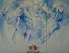 Engelslieder nach Rilke Tryptichon Pastell auf Leinwand 200x300 cm